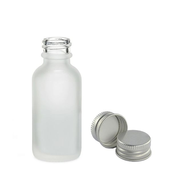 30ml Mat Witte Glazen Druppelfles met Aluminium Dop
