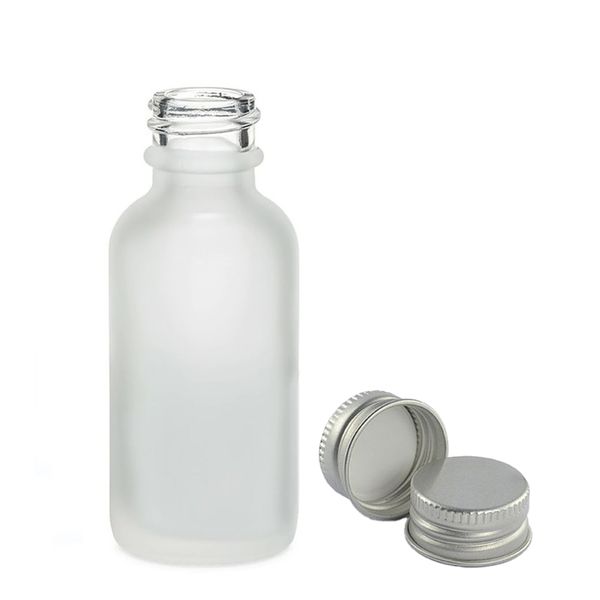 50ml Mat Witte Glazen Druppelfles met Aluminium Dop