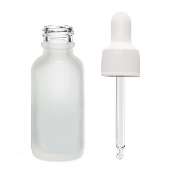 50ml Mat Witte Glazen Druppelfles met Witte Pipet