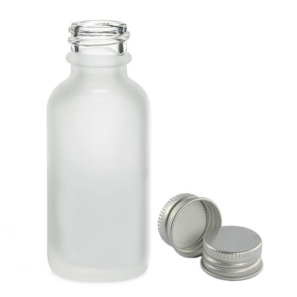 100ml Mat Witte Glazen Druppelfles met Aluminium Dop