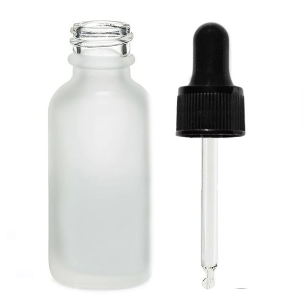 100ml Mat Witte Glazen Druppelfles met Zwarte Pipet