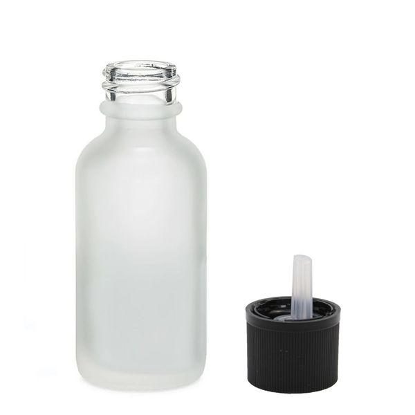100ml Mat Witte Glazen Druppelfles met Kindveilige Druppeldop