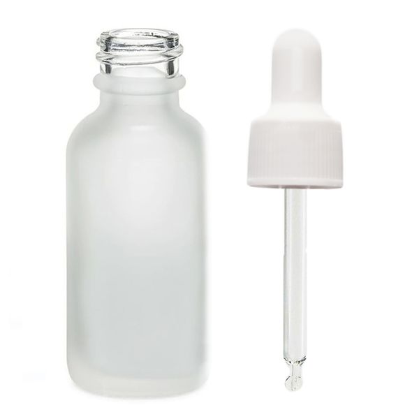 100ml Mat Witte Glazen Druppelfles met Witte Pipet