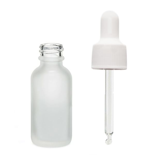 10ml Mat Witte Glazen Druppelfles met Witte Pipet