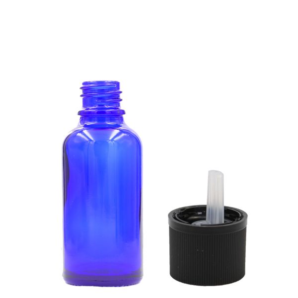 10ml Blauwe Glazen Druppelfles met Kindveilig Druppeldop