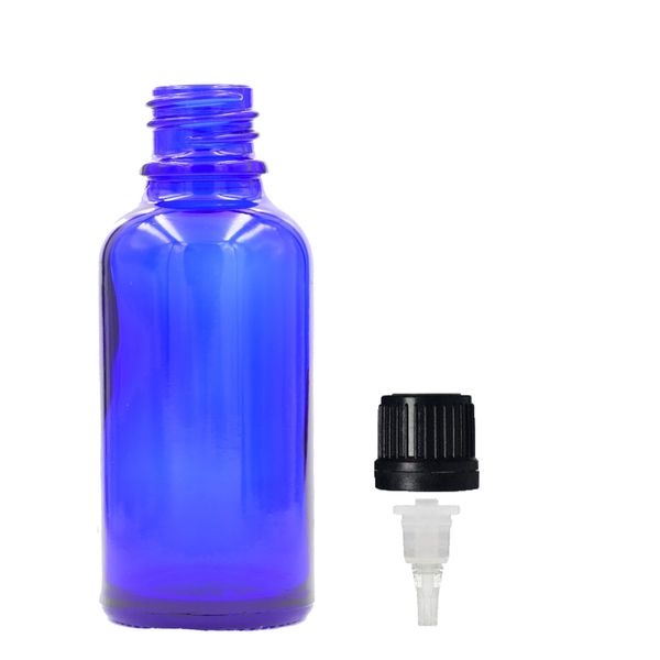 50ml Blauwe Glazen Druppelfles met Druppeldop