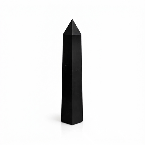 Zwarte Toermalijn Obelisk ca. 17 cm – Zeszijdige Edelsteen