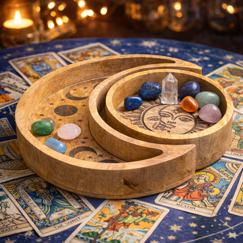 Maanvormige Ronde Schaal Set van 2 stuks