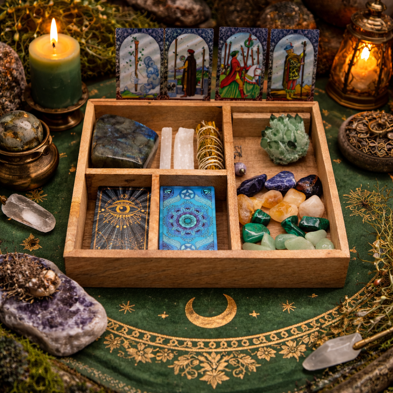 Vierdelige Tarotdoos met Kaarthouder