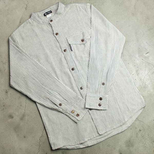 Nomad Sari Grandad Shirt – Grijs Steen – M