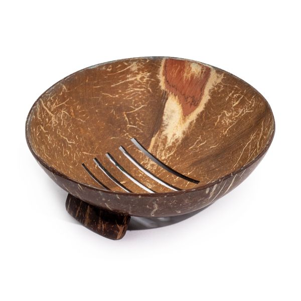 Natuurlijke Kokosnoot Zeepbakje - Rond - 11cm