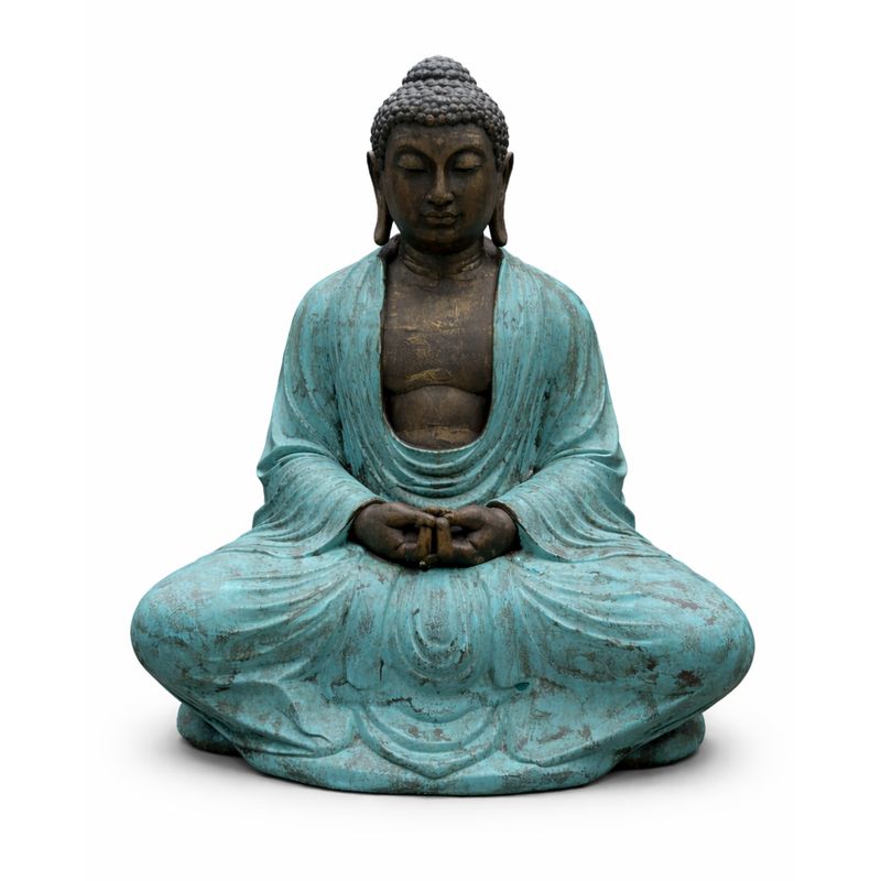 Grote Turquoise & Stenen Thaise Boeddha – 0,96 m