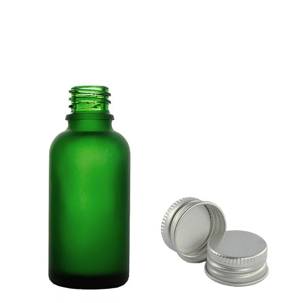 10 ml mat groen glas pipetfles met aluminiumdop