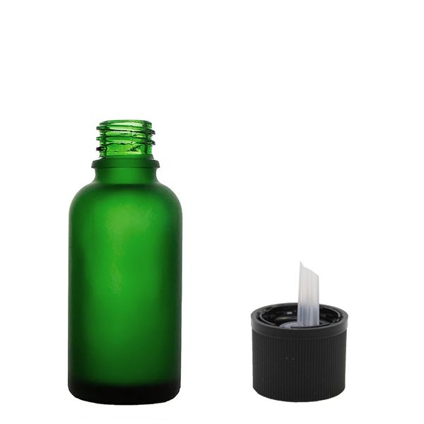 10 ml matgroen glazen pipetfles met kinderveilige pipetdop