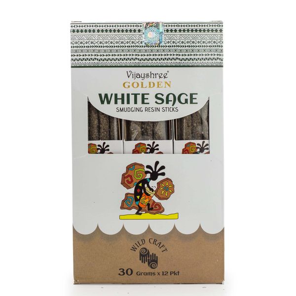 30g Gouden Witte Salie Smudging Harsstokjes (6st)