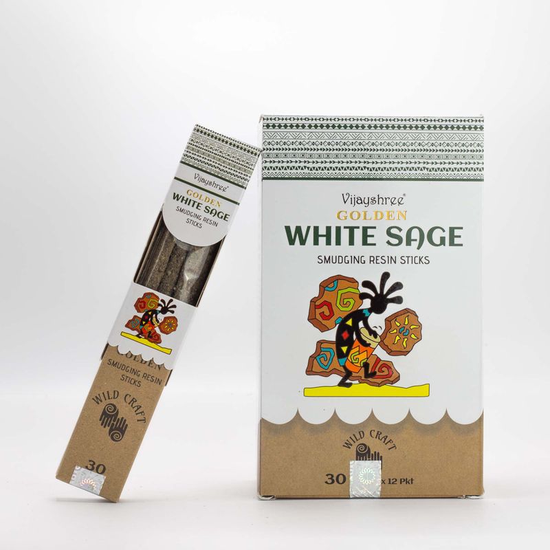 30g Gouden Witte Salie Smudging Harsstokjes (6st)