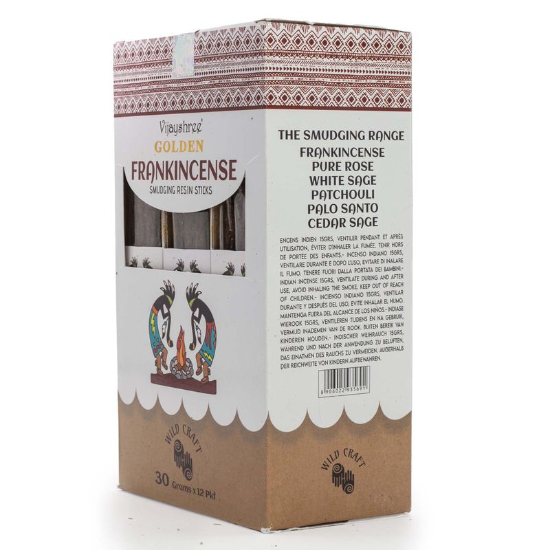 30g Gouden Frankincense Smudging Harsstokjes (6st)