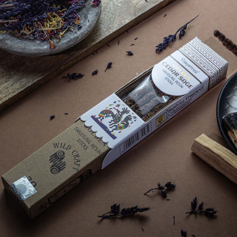 30g Gouden Ceder Salie Smudging Harsstokjes (6st)