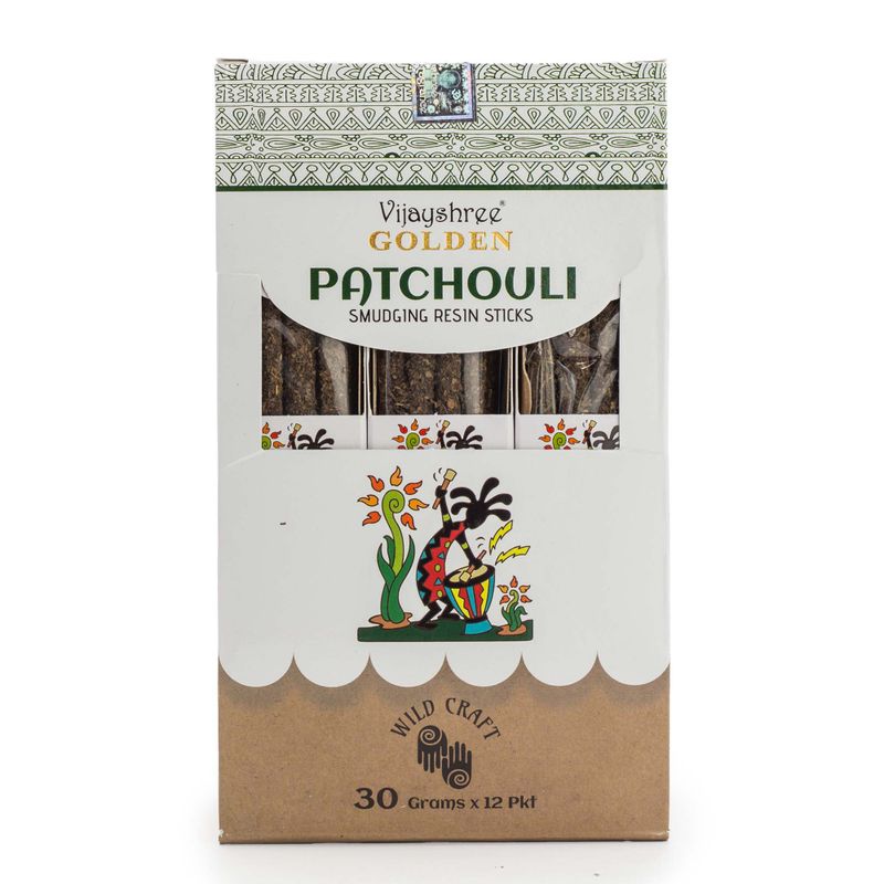30g Gouden Patchouli Smudging Harsstokjes (6st)