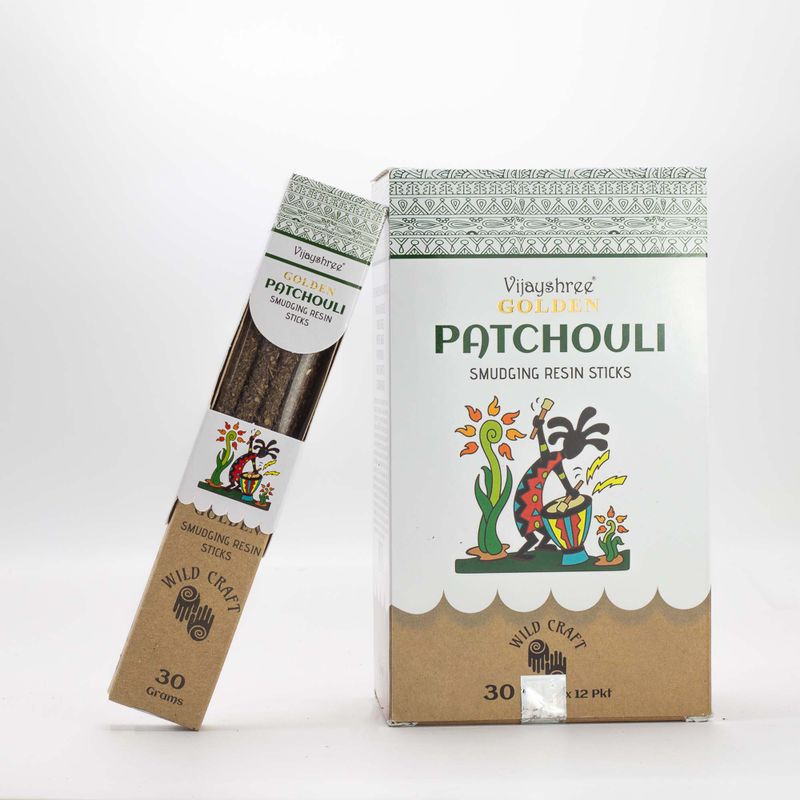 30g Gouden Patchouli Smudging Harsstokjes (6st)