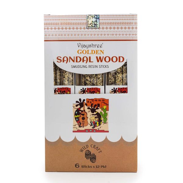 30g Gouden Sandelhout Smudging Harssticks (6 stuks)