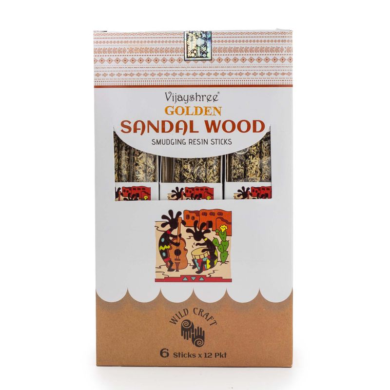 30g Gouden Sandelhout Smudging Harssticks (6 stuks)