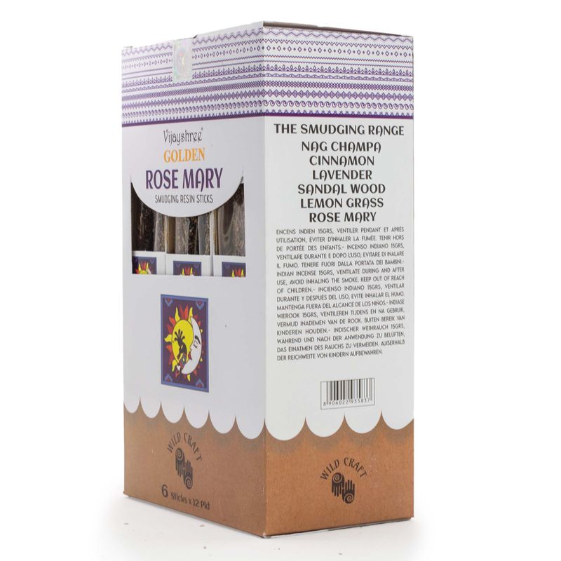 30g Gouden Rozemarijn Smudging Harssticks (6 stuks)