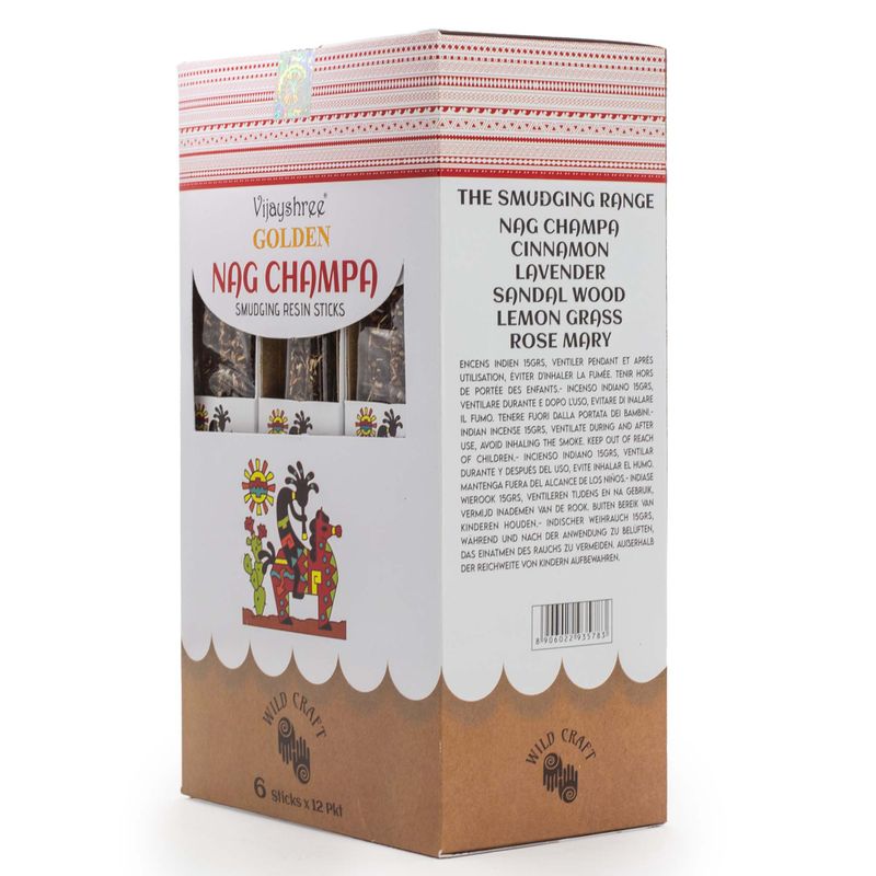 30g Gouden Nag Champa Smudging Harssticks (6 stuks)