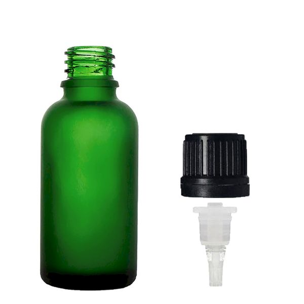 50ml matgroene glazen druppelfles met pipetdop