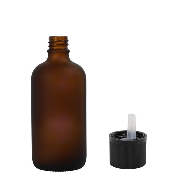 30ml mat amberkleurige glazen pipetfles met kindveilige pipetdop