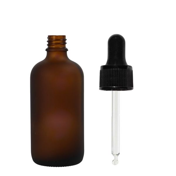 30 ml mat amberkleurig glas pipetfles met zwarte pipet