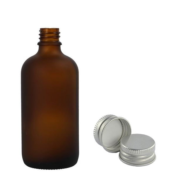 50 ml mat amberkleurig glazen pipetfles met aluminium dop