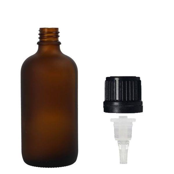50 ml mat amberkleurig glazen pipetfles met pipetdop