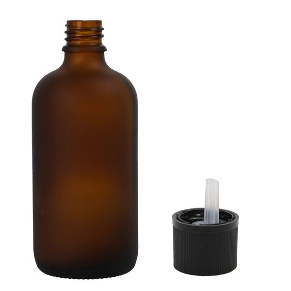 50 ml mat amberkleurig glazen pipetfles met kindveilige pipetdop