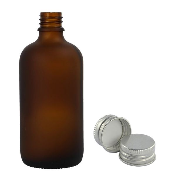 100 ml mat amberkleurig glazen pipetfles met aluminiumdop