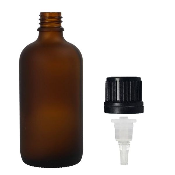 100 ml Mat amberkleurig glas pipetfles met pipetdop