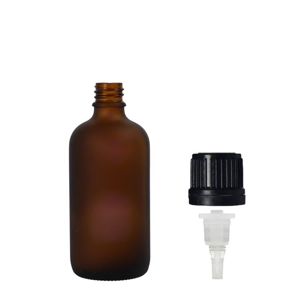 10ml mat amberkleurige glazen pipetfles met pipetdop