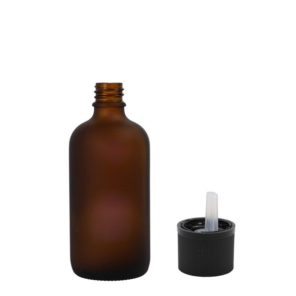 10 ml mat amberkleurig glazen pipetfles met kinderbeveiligde pipetdop