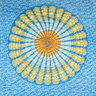 Mandala Sarongs - Teal met Oranje