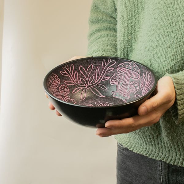 Aluminium Klankschaal – Magic Mushroom – Roze (20 cm)