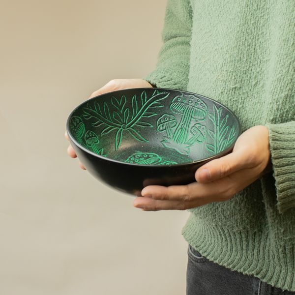Aluminium Klankschaal – Magic Mushroom – Groen (20 cm)
