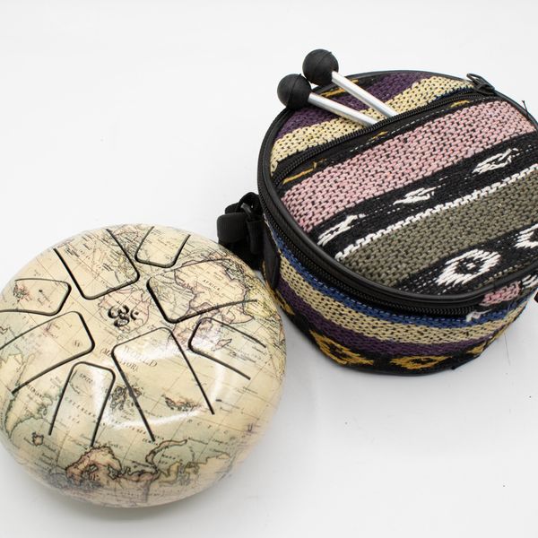Medium Happy Drum Atlas – Steel Tongue Drum – 14 × 7 cm
