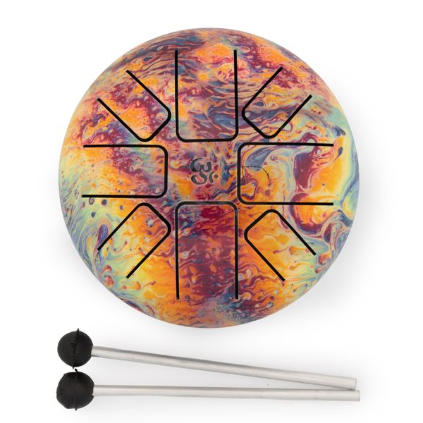 Medium Happy Drum Volcanic Splash – Steel Tongue Drum – 14 × 7 cm