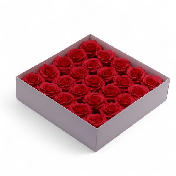 Ambachtelijke Zeepbloem – (5-Lagen) Romantische Roos – Rood