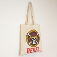 Iconische Basis Tote Tas - REBEL - (40x37cm) - Natuurlijke 4oz
