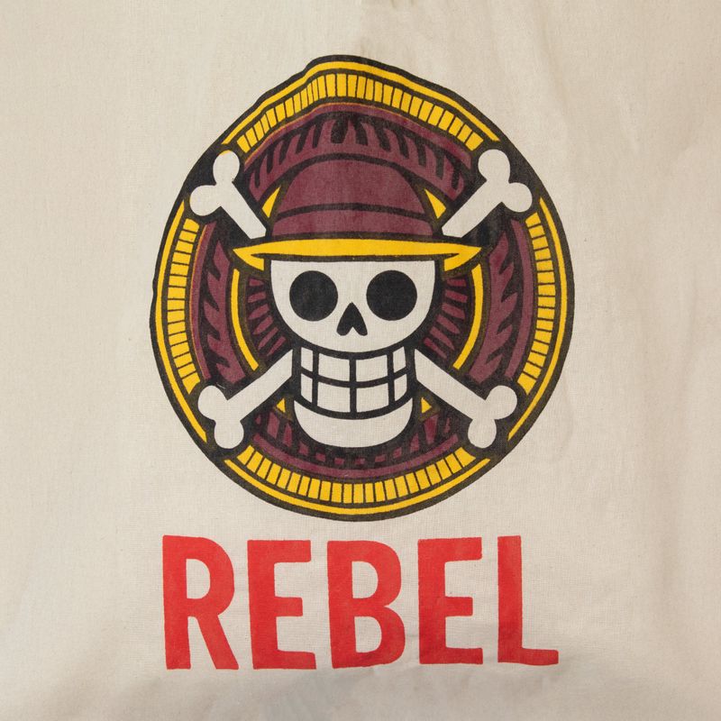 Iconische Basis Tote Tas - REBEL - (40x37cm) - Natuurlijke 4oz