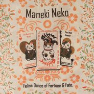 Iconische mini cadeau-tas - Maneki Neko (4 verschillende ontwerpen) - (25x20 cm) - Natuurkleur 4oz