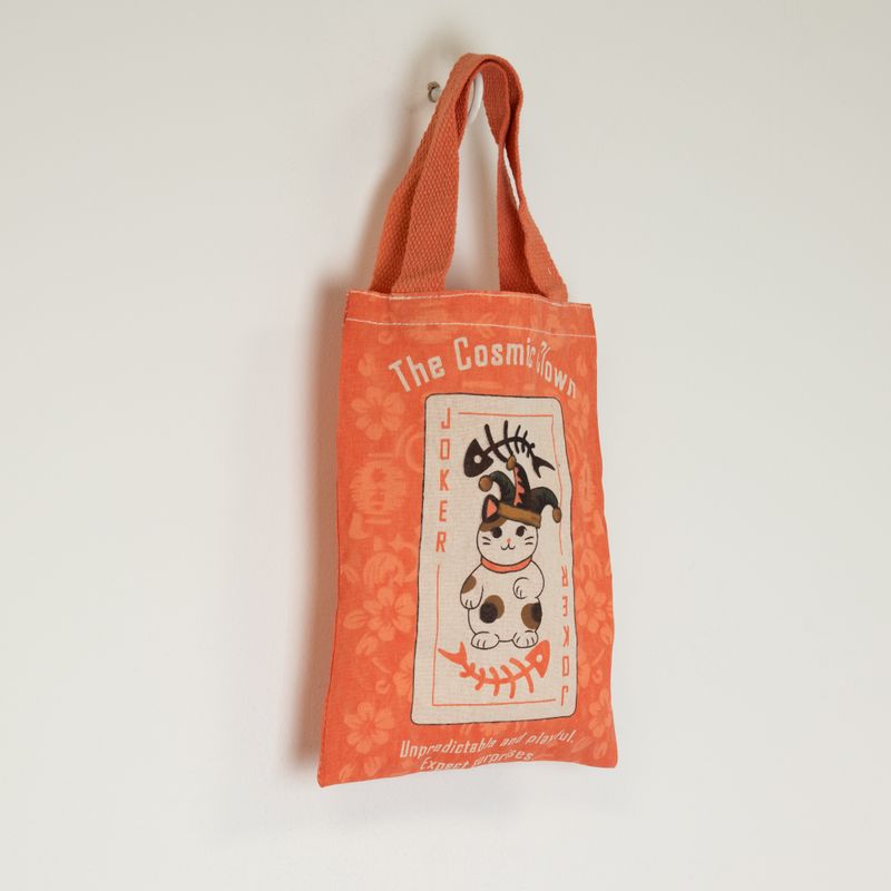 Iconische mini cadeau-tas - Maneki Neko (4 verschillende ontwerpen) - (25x20 cm) - Natuurkleur 4oz