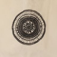 Iconische Mini Cadeau Draagtas – Stedelijke Mandala (4 gemengde kleuren) – Naturel 4oz (25x20cm)