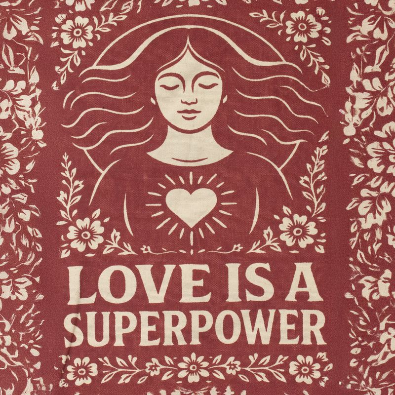 Iconische Toni Draagtas – Liefde is een Superkracht (41x31cm) – Naturel 10oz